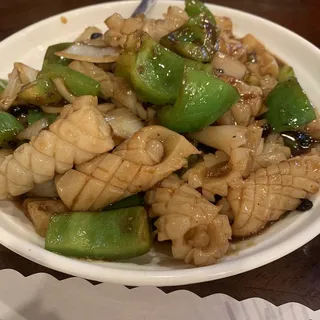 Squid with Black Bean Sauce