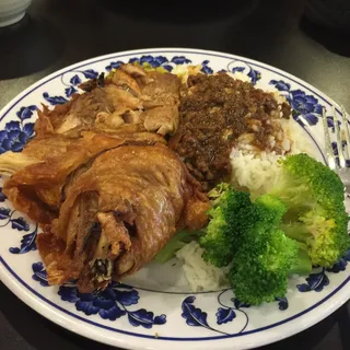 151. Deep Fried Chicken Leg Over Rice