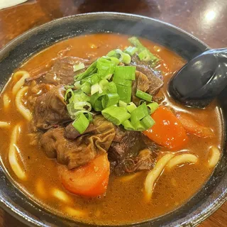 Tomato Beef Stew Noodle Soup