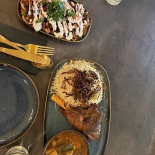 Lamp chop, chicken shawarma