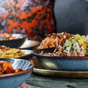 plates of food on a table