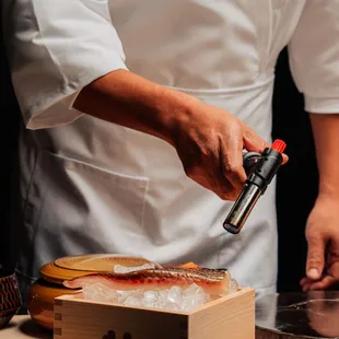 a chef preparing a meal