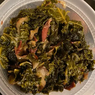 Kale greens with turkey