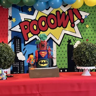 a superhero themed birthday party