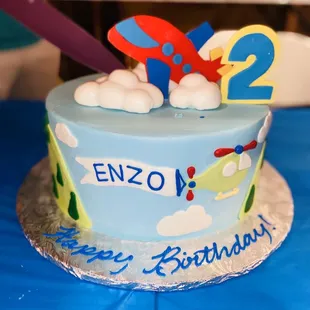 Thank you for the amazing cake for my sons second birthday! This is our second year getting a cake here and we will be back !