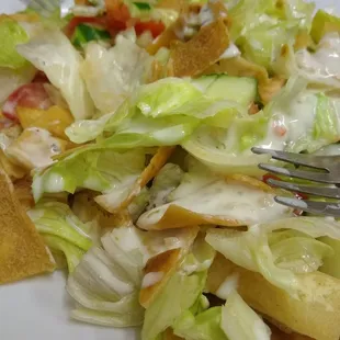 Sad fattoush salad