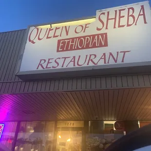 Sign outside