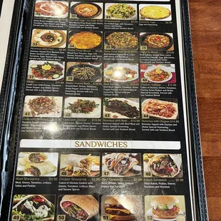 Menu: Breakfast, Sandwiches