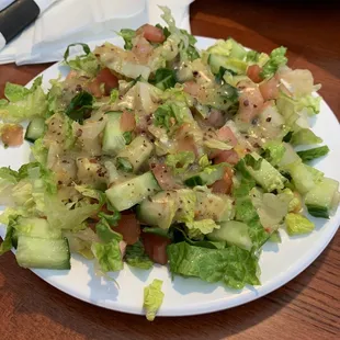 Salad that came with dinner.