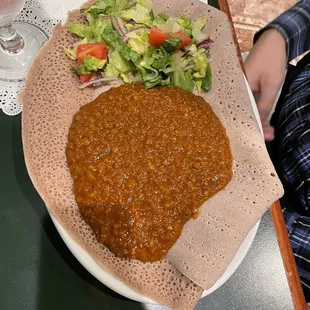 a plate of food on a table