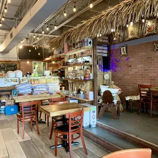 the inside of a restaurant