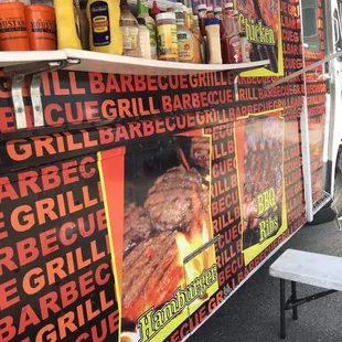 a food truck selling barbecues