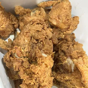 Half eaten family chicken   So delicious!