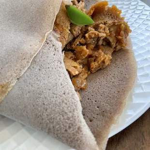 Injera breakfast.