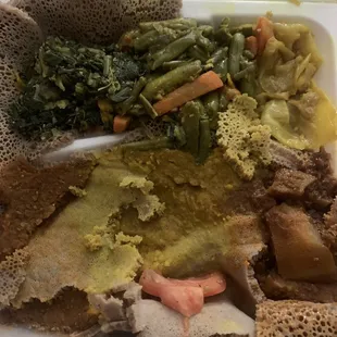 Veggie Combo. Not the best pic because it was in a takeout container but all super good! Favorites were the collards &amp; potatoes