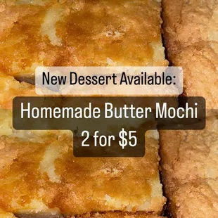 New Dessert Available Weekly!! Call ahead and see what our desserts of the day menu :)