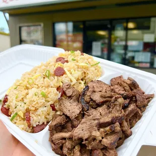 Keawe-Smoked Steak With Upgraded Lup Cheung Fried Rice