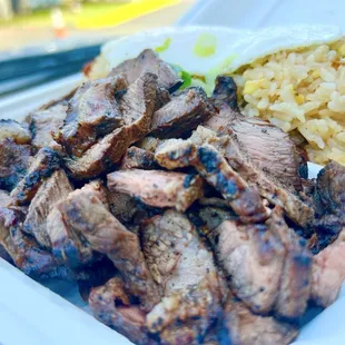 Keawe-Smoked Steak Plate Lunch With Upgraded Lup Cheung Fried Rice