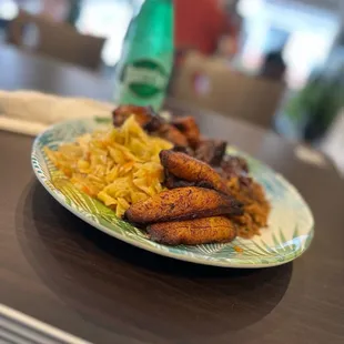 a plate of food on a table