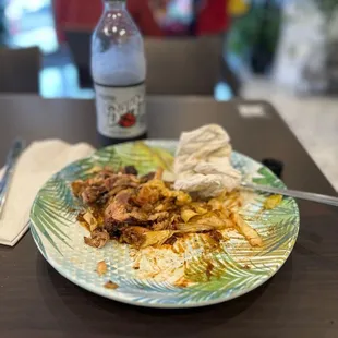 a plate of food on a table