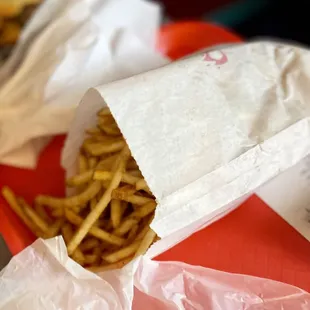 Large fries. The serving is huge.