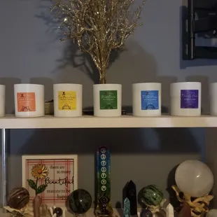 Here are all of their candles that are made by them. They smell amazing.