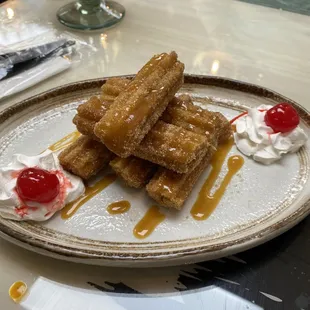 Churros! So yummy! They have filling in them!