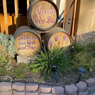 three barrels of wine