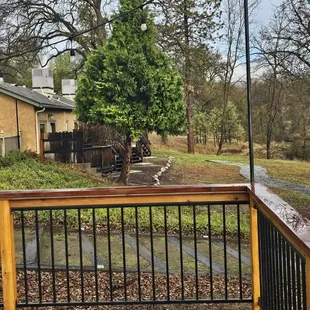 View of the back of the motel rooms 5-8