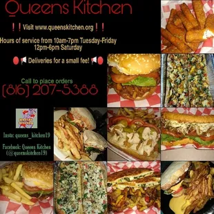 Vegan meatballs ,Buffalo Tofu wings,Vegan Pizza, BBQ Mushroom Sandwiches, Fish Sandwiches, Avocado Soft Taco, Black Bean burgers &amp;much more.