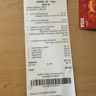 Meal for 2 adults, 1 pre teen and 2 little ones. Thoughts?