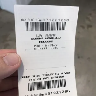 The new parking ticket