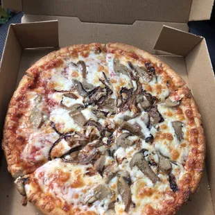 Lite onions &amp; mushroom....