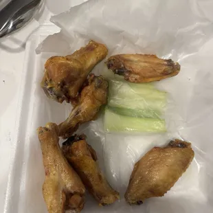 Naked wings just as I ordered them.