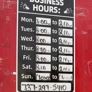 Business hours