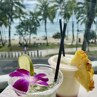 Simpin' on Gin and juice cocktail &amp; pina colada. Views are 10/10!