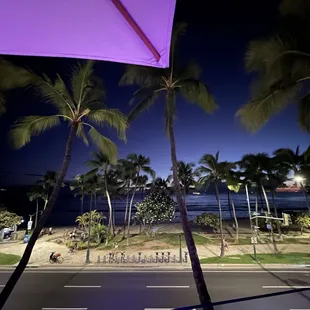 Beach front view from the restaurant