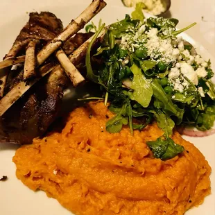 Rack of Lamb with Mashed Sweet Potatoes