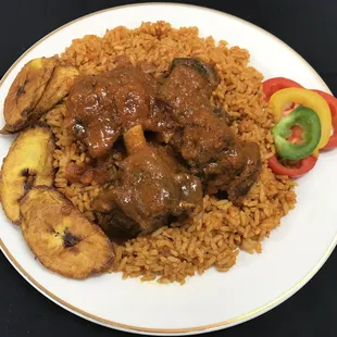 Jollof Rice & Goat Meat