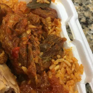 Terrible chicken over jallof rice
