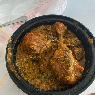 There was more tomato stew than egusi and there was nothing exciting about the soup. Disappointed.