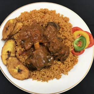 Jollof Rice & Goat Meat
