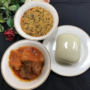 Pounded Yam & Egusi Soup