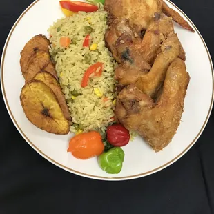 Fried Rice & Fried Chicken Wings