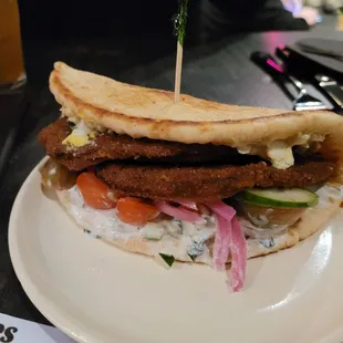 Fried Eggplant Sandwich