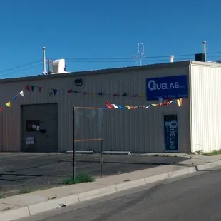 The landlord whitewashed our Yellow and Brown building...