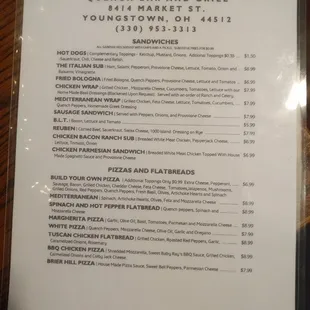 Menu Nov 2016