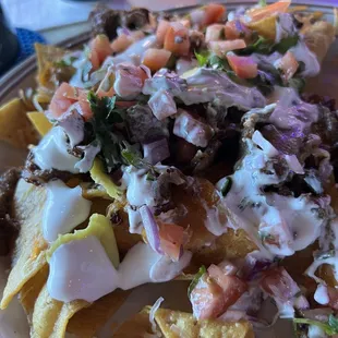 Beef nachos.