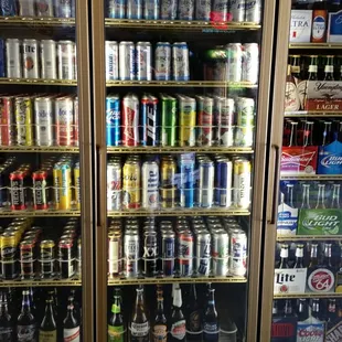 a refrigerator full of beer