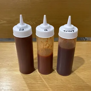 Three Sauces on Each Table